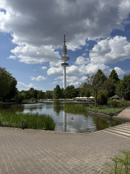 Parksee mit Wasserlicht-Orgel